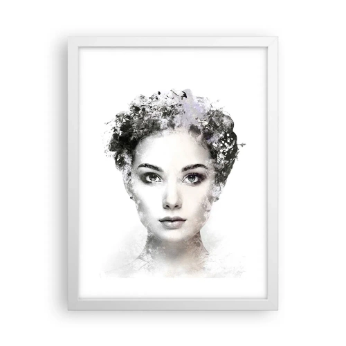 Affiche dans un cadre blanc - Poster - Un portrait extrêmement stylé - 30x40 cm