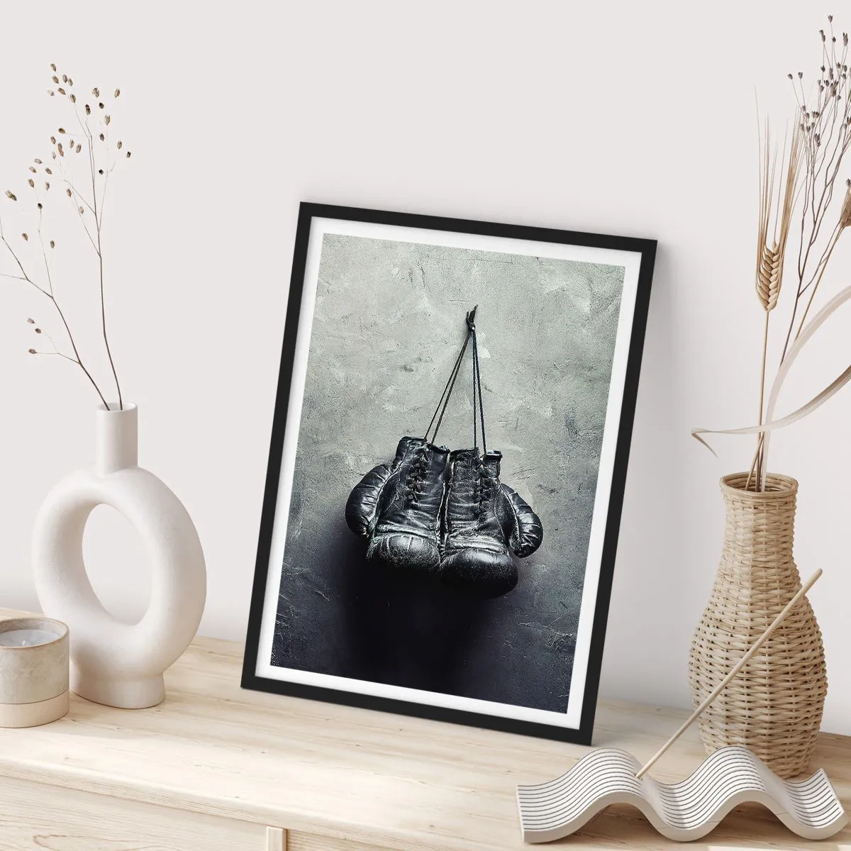 Affiche dans un cadre noir - Poster - Un temps pour se battre et un temps pour la paix - 40x50 cm