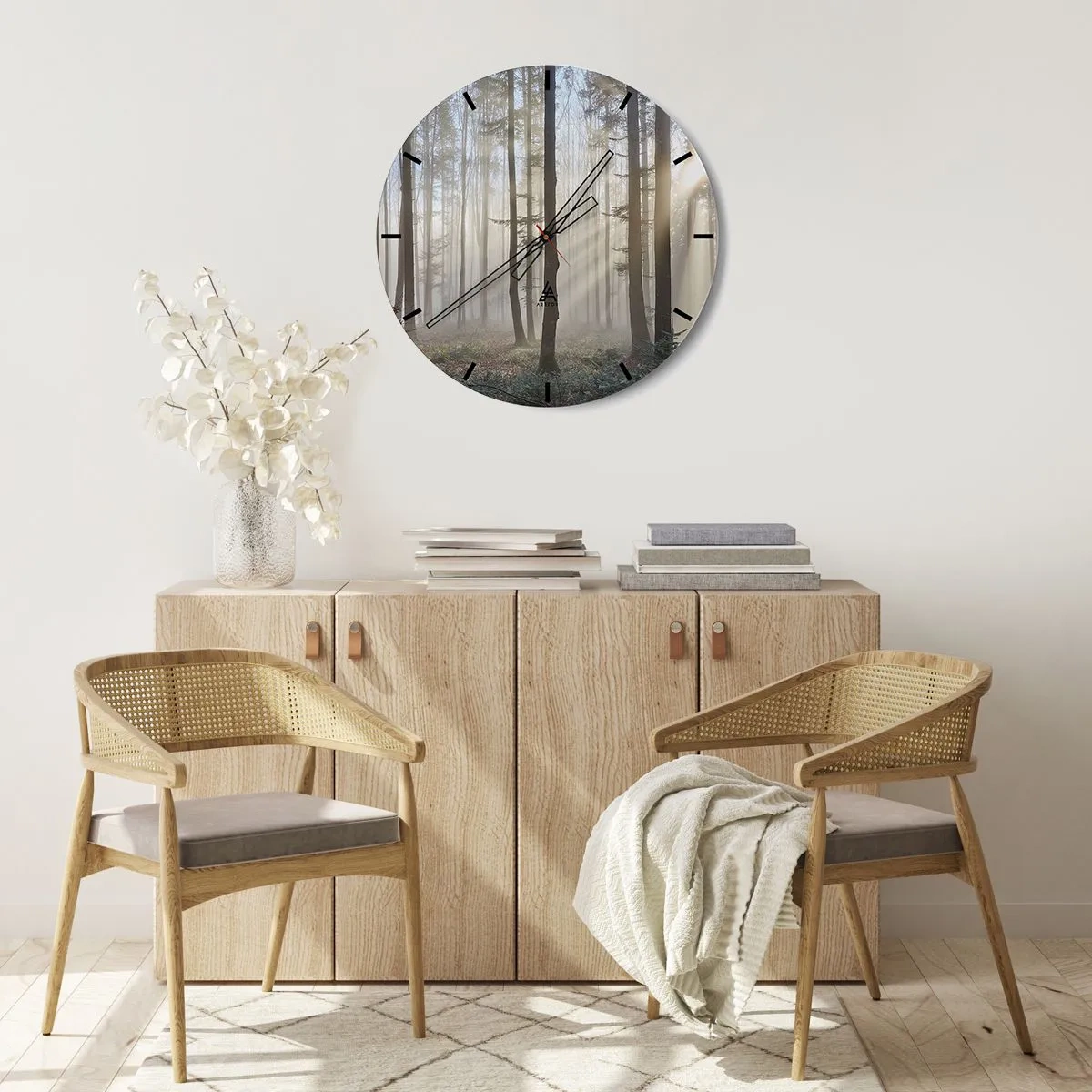 Horloge murale - Pendule murale - Le brouillard s'est aussi réveillé - 30x30 cm