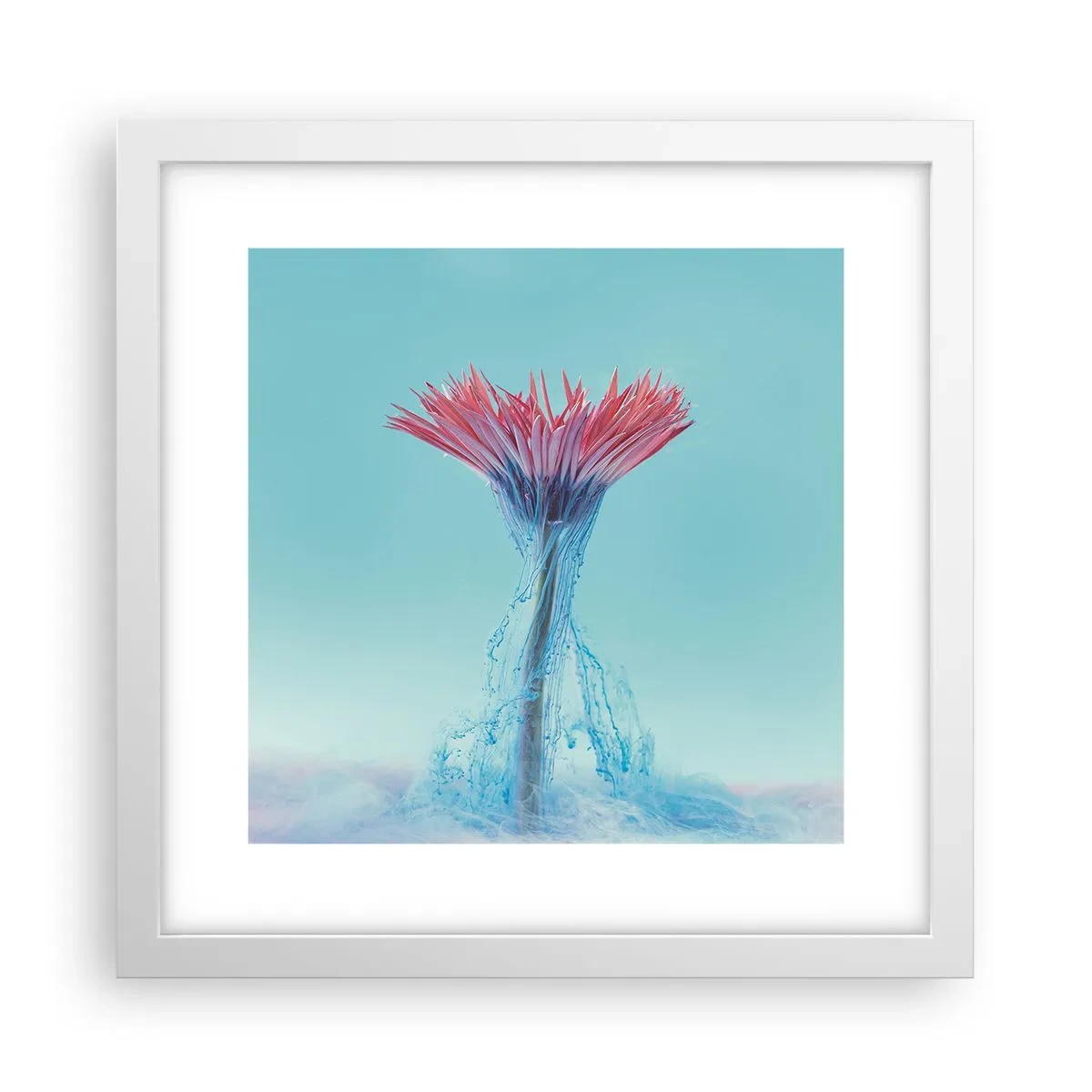 Affiche dans un cadre blanc - Poster - Dans une étreinte vivifiante - 30x30 cm