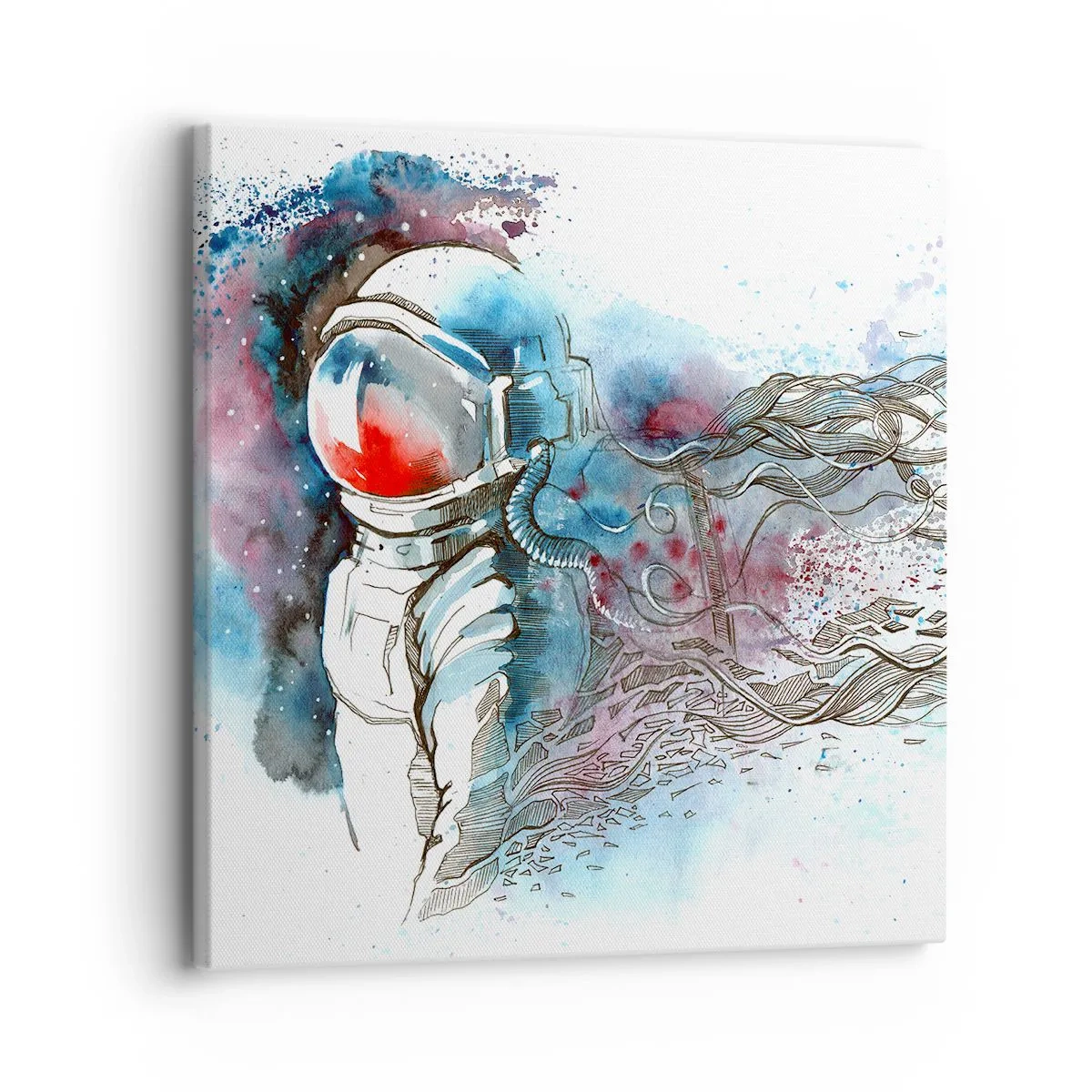 Impression sur toile - Image sur toile - Seul avec l'espace - 30x30 cm