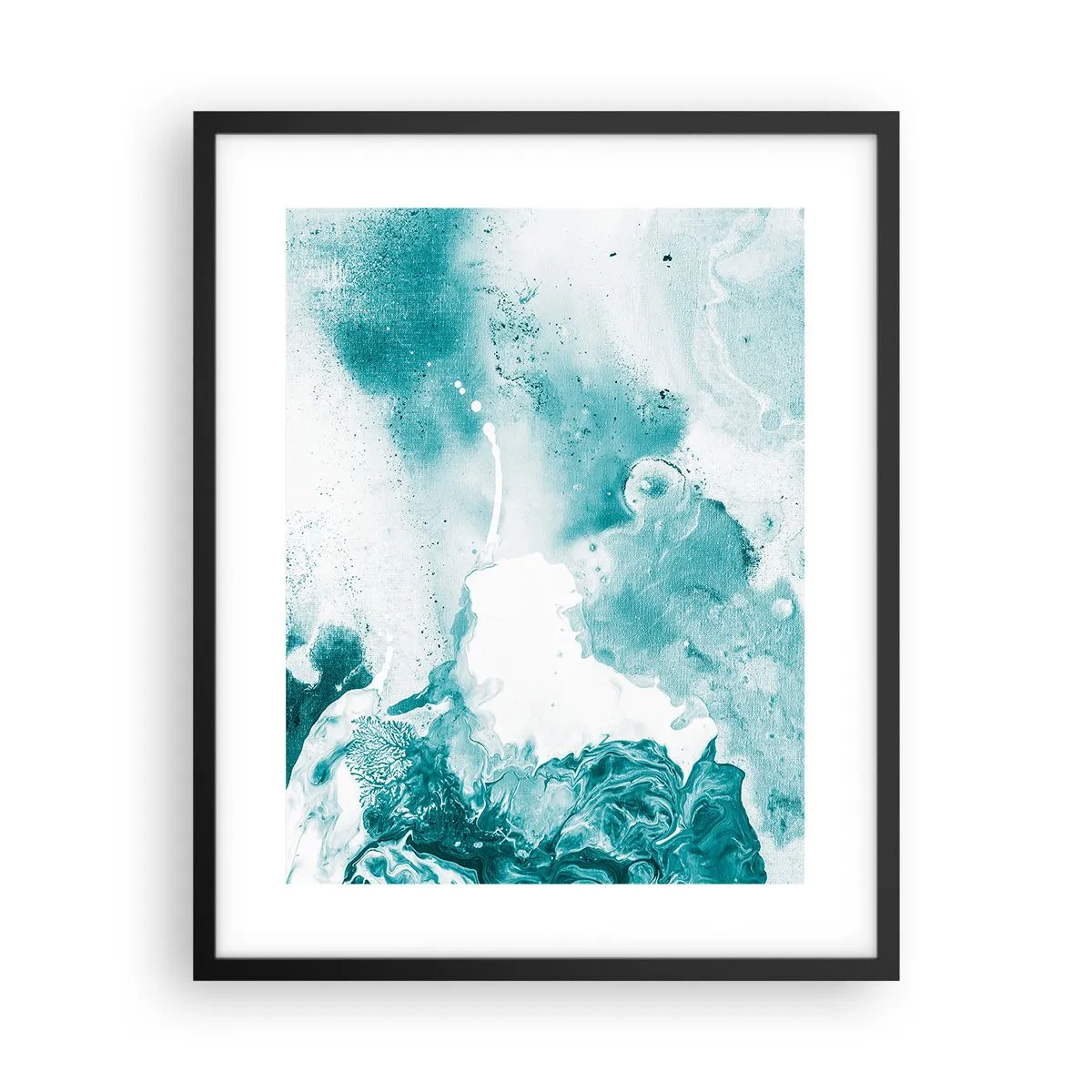 Affiche dans un cadre noir - Poster - Marécage bleu - 40x50 cm
