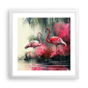 Affiche dans un cadre blanc - Poster - Une leçon de grâce naturelle - 40x40 cm