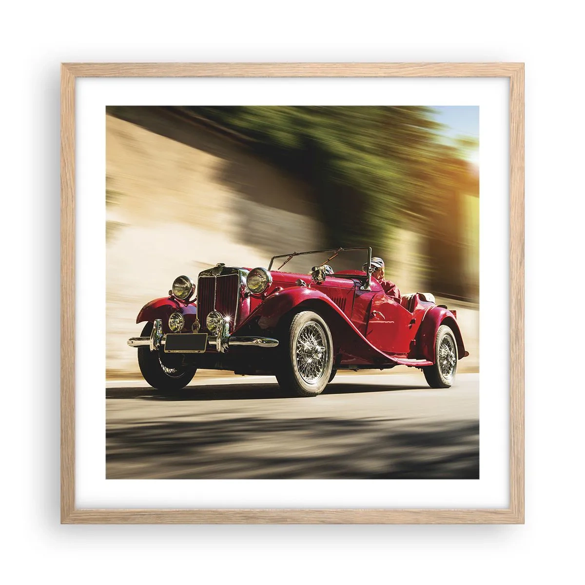 Affiche dans un chêne clair - Poster - Plus belle que Nike de Samothrace - 50x50 cm