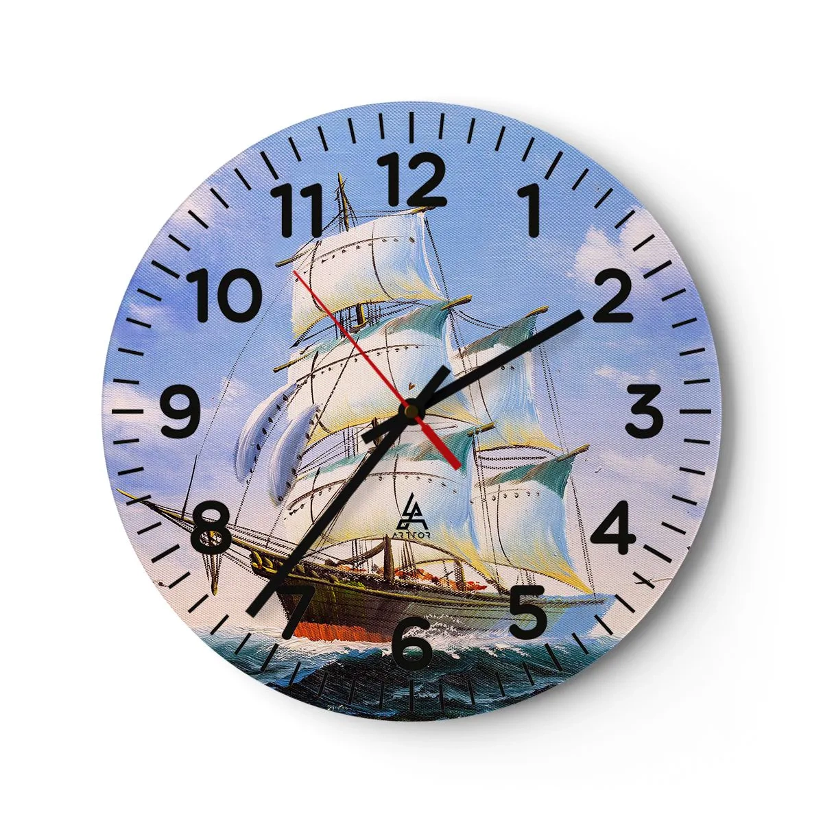 Horloge murale - Pendule murale - Fièrement avec le vent - 30x30 cm