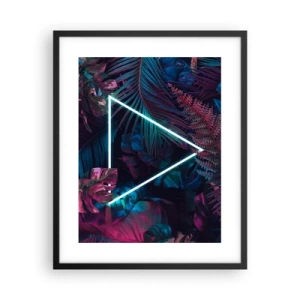 Affiche dans un cadre noir - Poster - Jardin de style disco - 40x50 cm