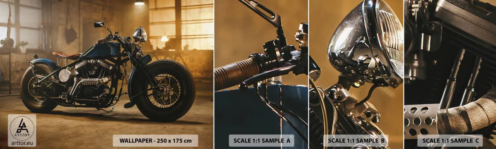 Échantillon de Papier Peint Autocollant Deluxe Sticker - Je peux tout - Moto, Ancien, Automobile - 100x30 cm