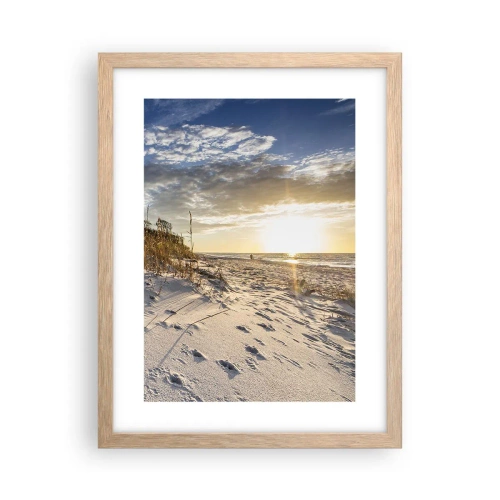 Affiche dans un chêne clair - Poster - Invitation à la ballade - 30x40 cm