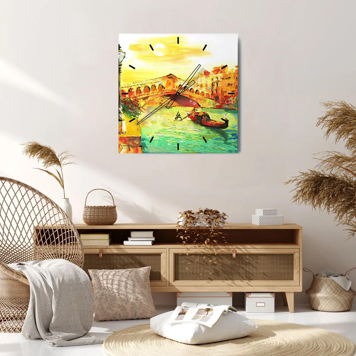 Horloge murale - Pendule murale - Un pèlerinage d'amoureux - 30x30 cm