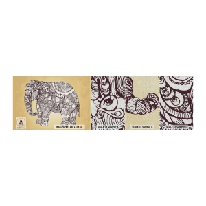 Échantillon de Papier Peint Premium Canvas - L'éléphant s'est apprêté - Éléphant, Indien, Animal - 100x30 cm