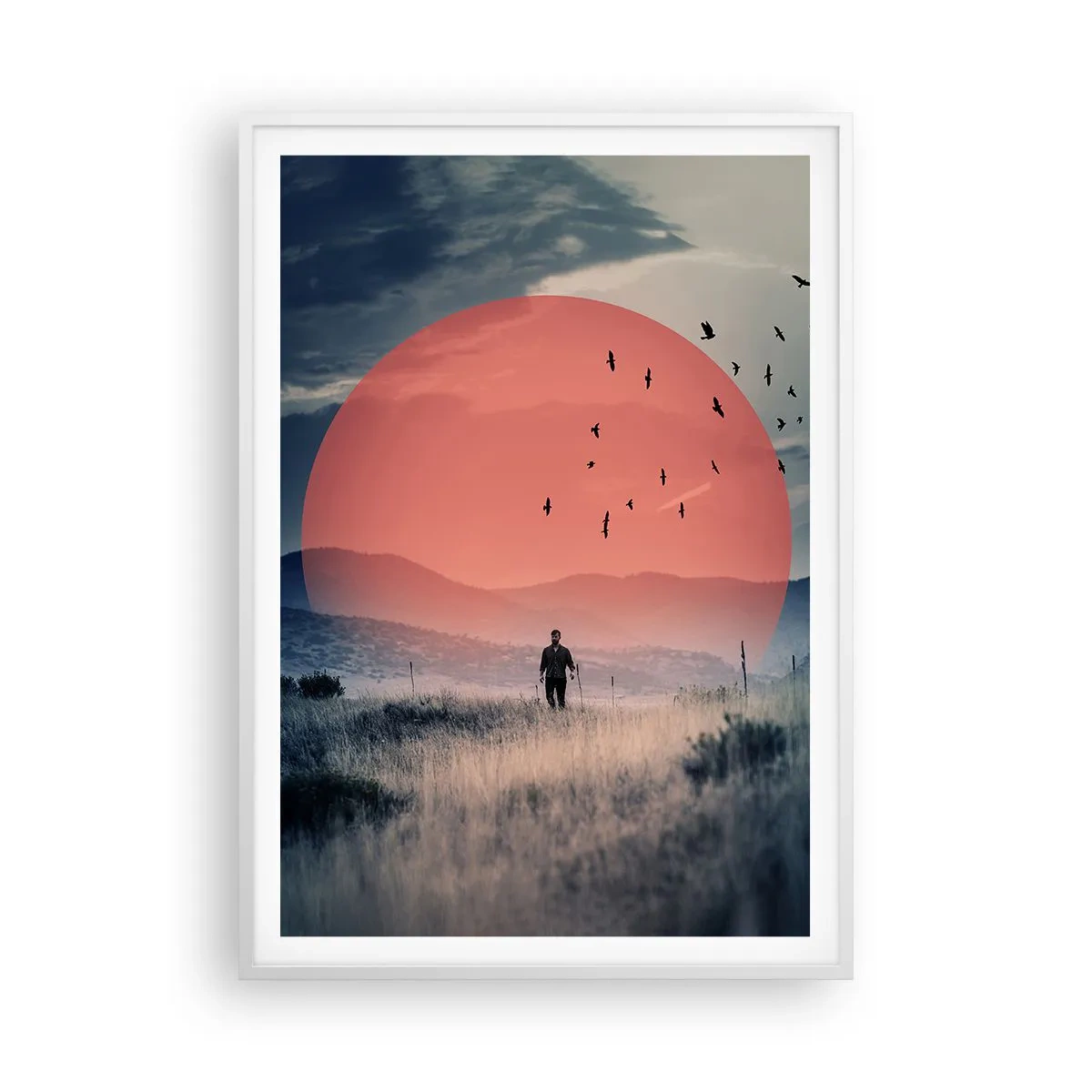 Affiche dans un cadre blanc - Poster - Dans ses éléments - 70x100 cm