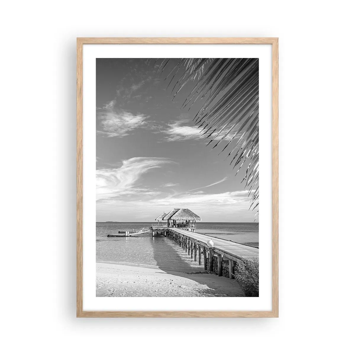 Affiche dans un chêne clair - Poster - Souvenirs ou rêve? - 50x70 cm