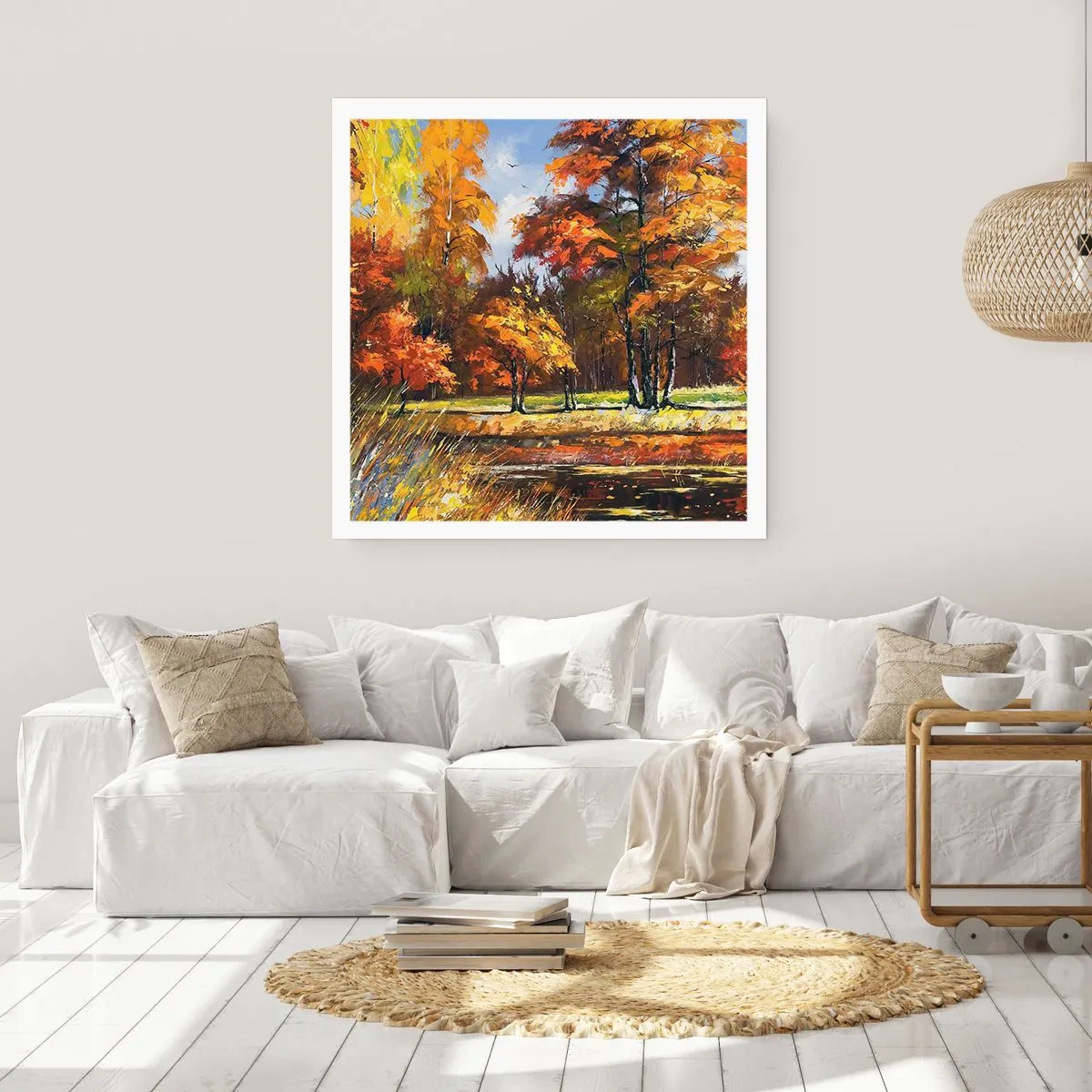 Affiche - Poster - Paysage en or et bronze - 50x50 cm
