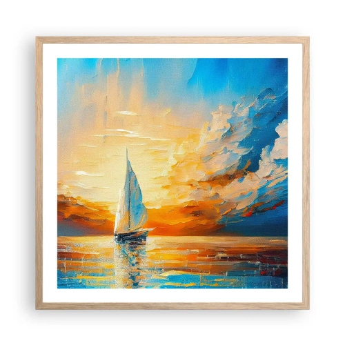 Affiche dans un chêne clair - Poster - Expédition en or - 60x60 cm