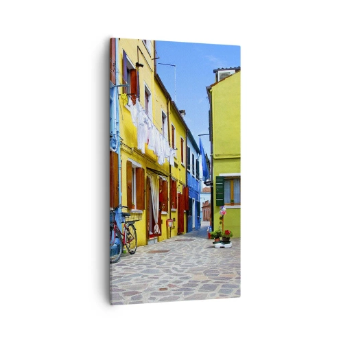 Impression sur toile - Image sur toile - Pastel, douce ruelle - 55x100 cm