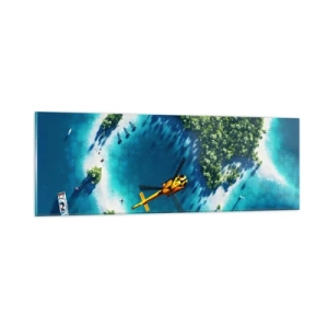 Impression sur verre - Image sur verre - Achetez-vous une île - 90x30 cm