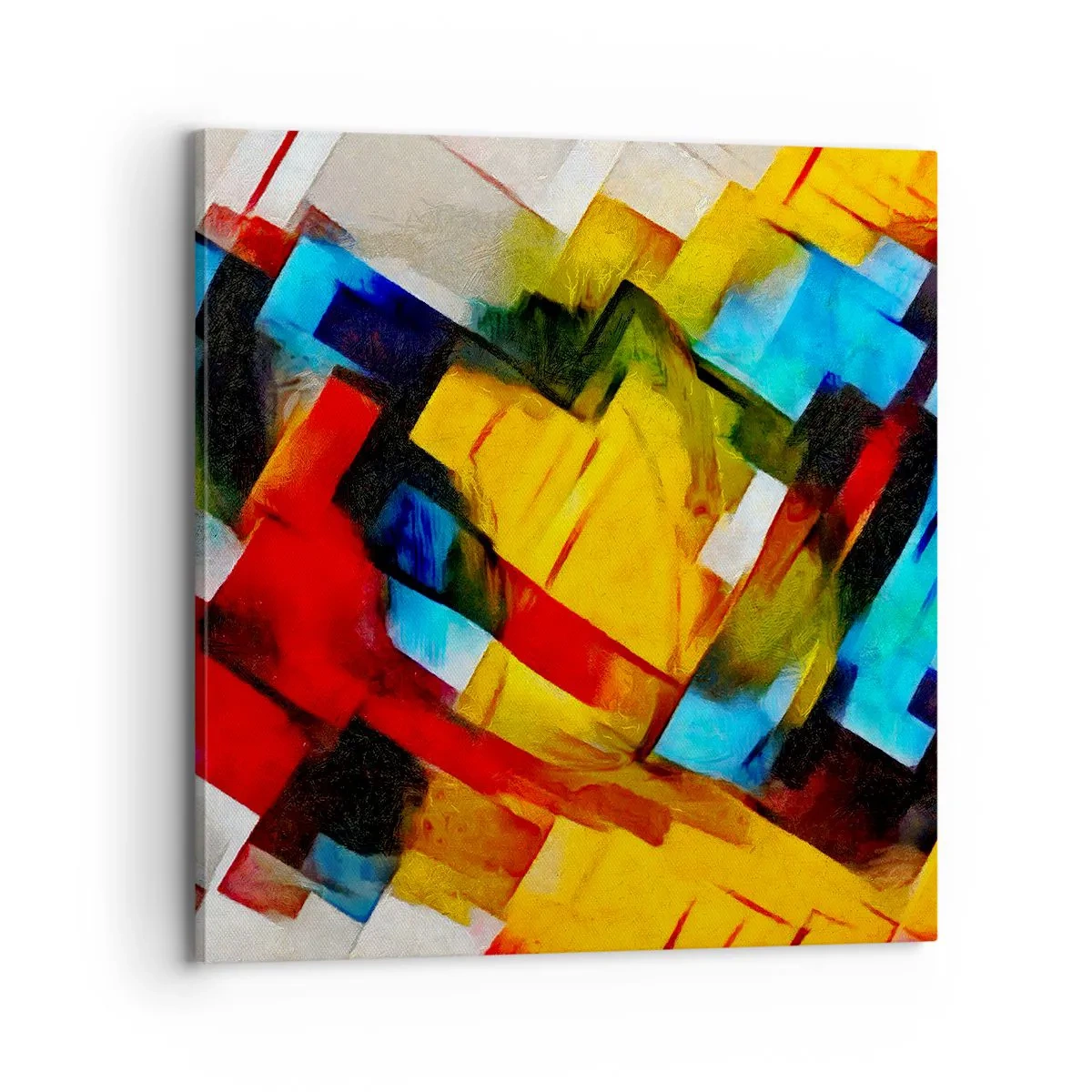 Impression sur toile - Image sur toile - Une superposition multicolore - 70x70 cm