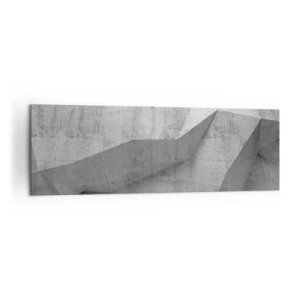 Impression sur toile - Image sur toile - Formes géométriques en béton en gris - 160x50cm - Un vrai challenge - Décoration murale moderne pour le salon et la chambre ARTTOR