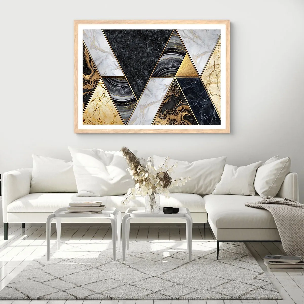 Affiche dans un chêne clair - Poster - Pierre après pierre - 50x40 cm