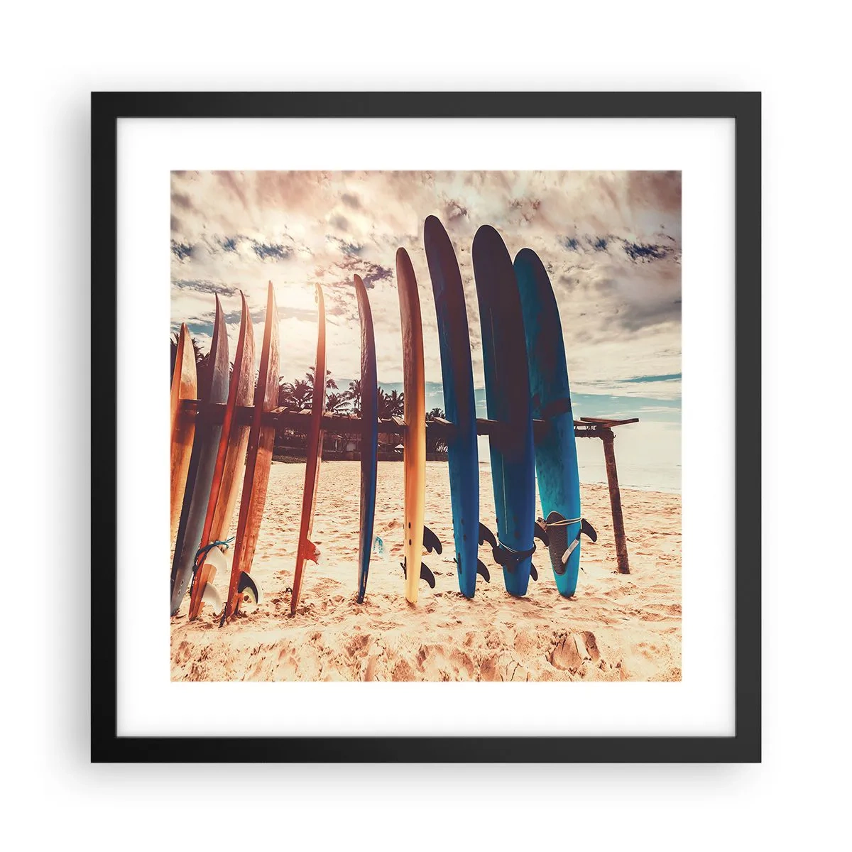 Affiche dans un cadre noir - Poster - Bonne nuit, à demain - 40x40 cm