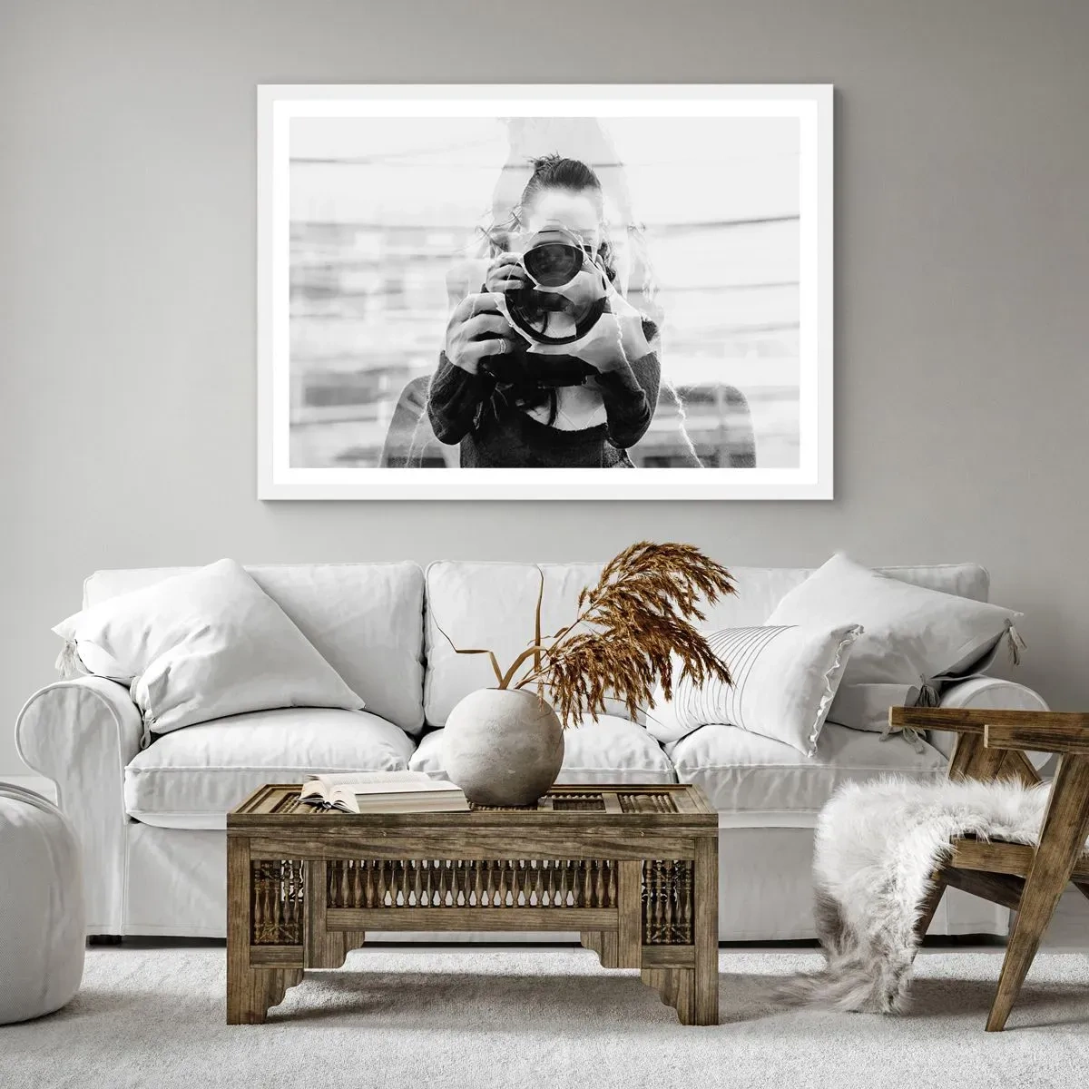 Affiche dans un cadre blanc - Poster - Créateur et matériel - 50x40 cm