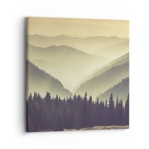 Impression sur toile - Image sur toile - Derrière les sept montagnes… - 30x30 cm