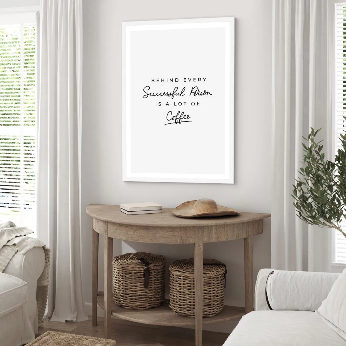 Affiche dans un cadre blanc - Poster - Secret du succès - 30x40 cm