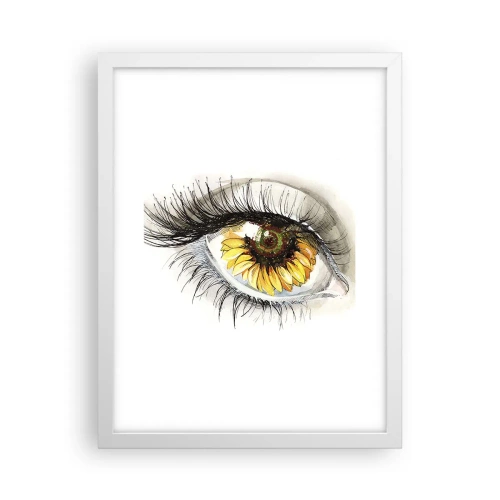 Affiche dans un cadre blanc - Poster - Un look aussi chaud que l'été - 30x40 cm