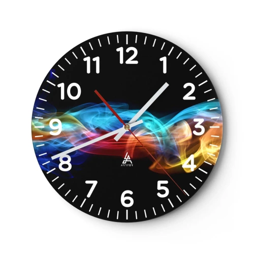 Horloge murale - Pendule murale - Danse arc-en-ciel du brouillard - 30x30 cm