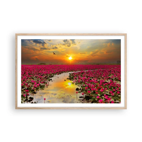 Affiche dans un chêne clair - Poster - La vie secrète du lac - 91x61 cm