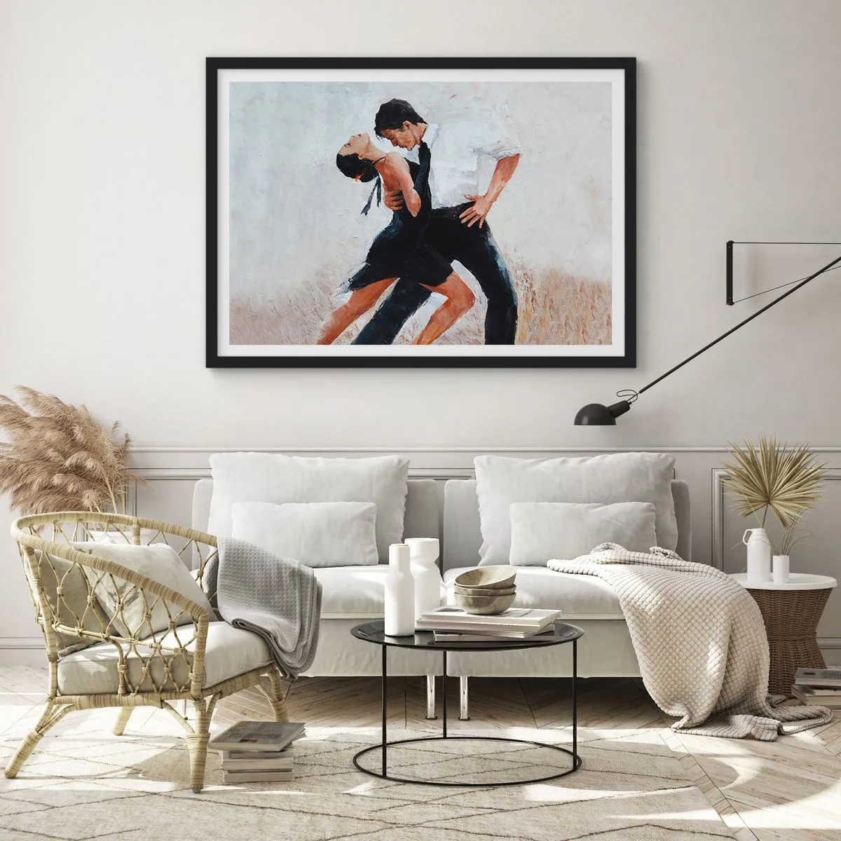 Affiche dans un cadre noir - Poster - Tango de mes rêves et pensées - 50x40 cm