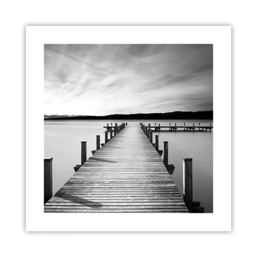 Affiche - Poster - Au point d'eau - la paix - 40x40 cm