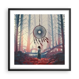 Affiche dans un cadre noir - Poster - Rituel secret du bonheur - 50x50 cm