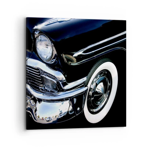 Impression sur toile - Image sur toile - Classique en argent, noir et blanc - 70x70 cm