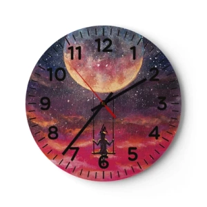 Horloge murale - Pendule murale - Se balancer dans les nuages - 30x30 cm