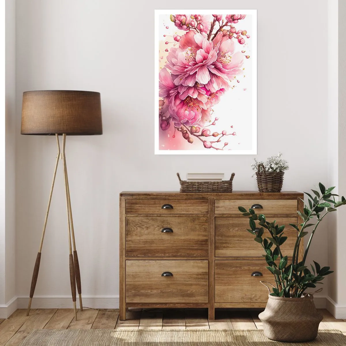 Affiche - Poster - Fleur florissante de cerisier - 30x40 cm