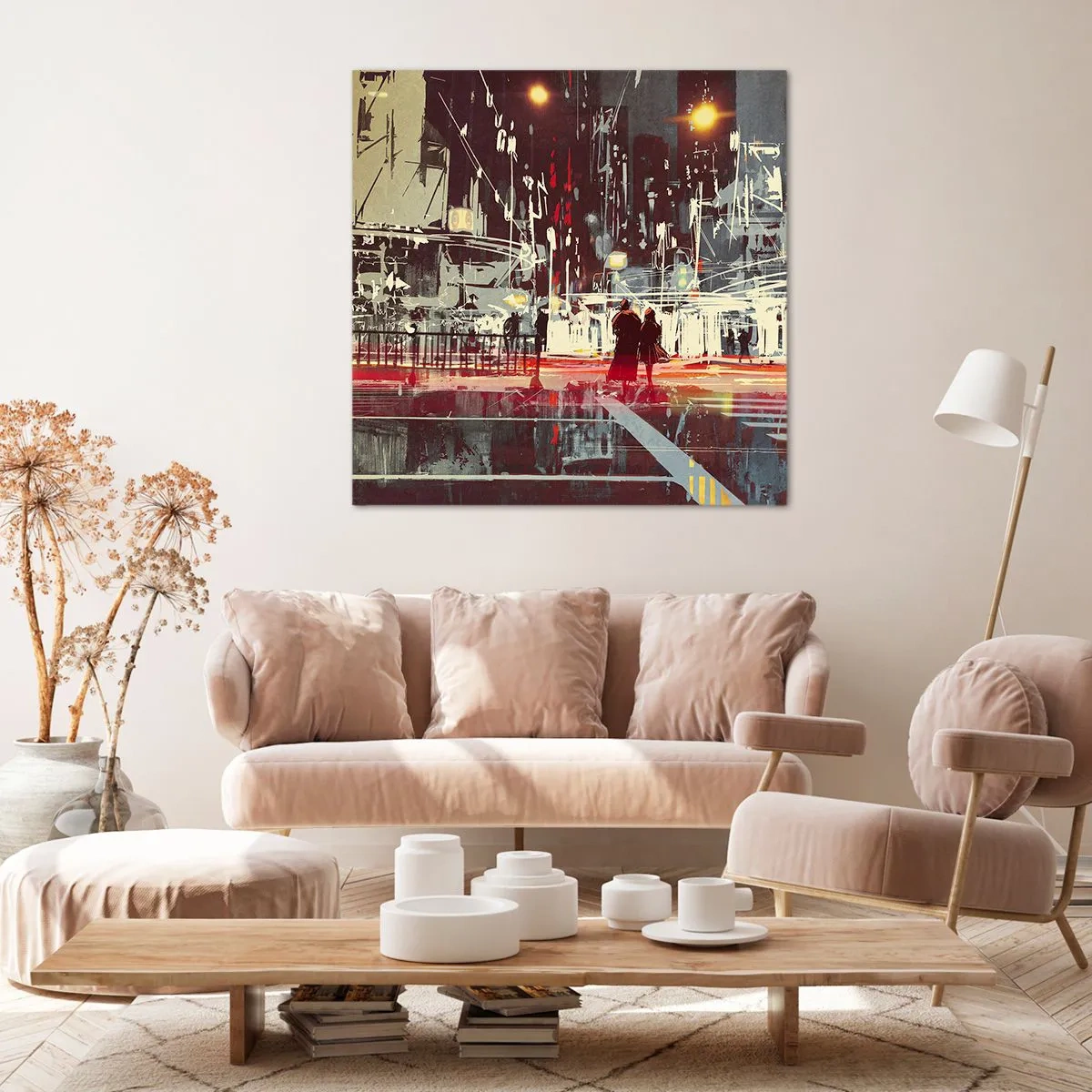 Impression sur toile - Image sur toile - Une grande traversée de ville - 70x70 cm