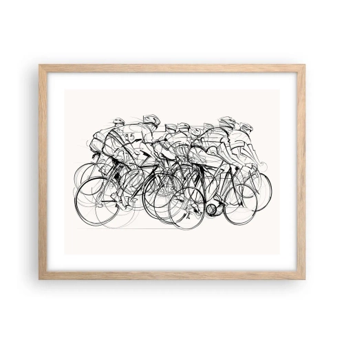 Affiche dans un chêne clair - Poster - Ensemble en équipe - 50x40 cm