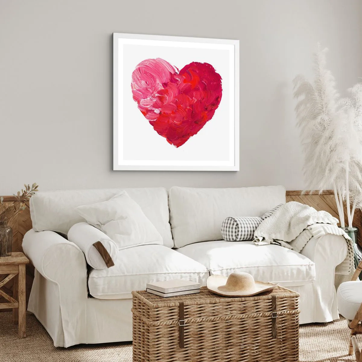 Affiche dans un cadre blanc - Poster - All you need is love - 60x60 cm