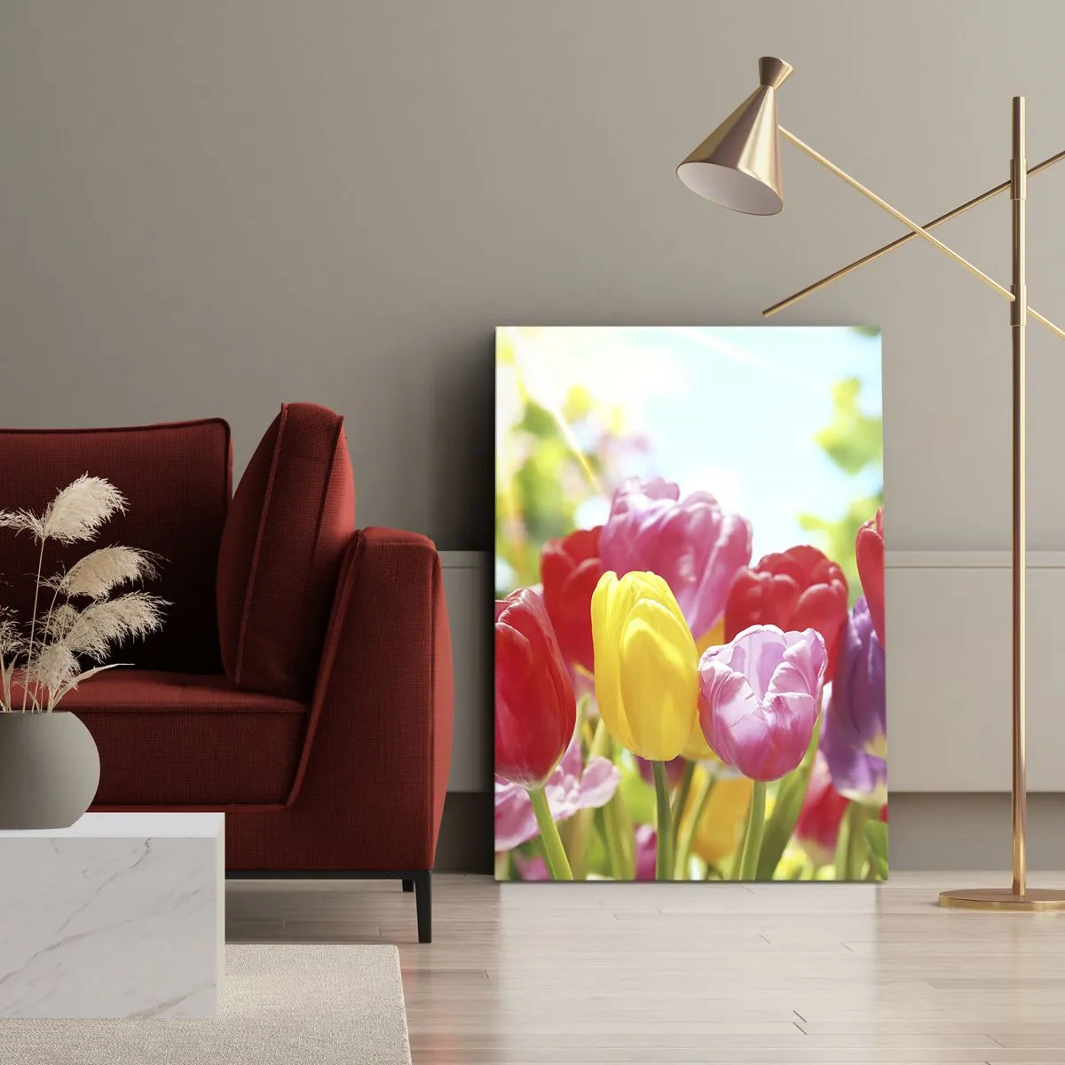 Impression sur toile - Image sur toile - C'est nous, les couleurs de Mai! - 45x80 cm