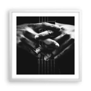 Affiche dans un cadre blanc - Poster - Prière d'artiste - 50x50 cm