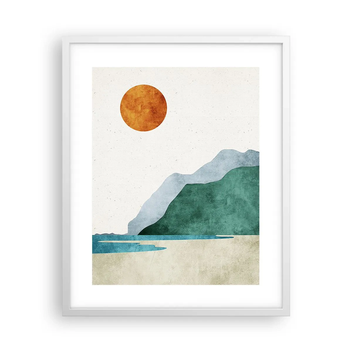 Affiche dans un cadre blanc - Poster - Le paysage comme il se doit - 40x50 cm