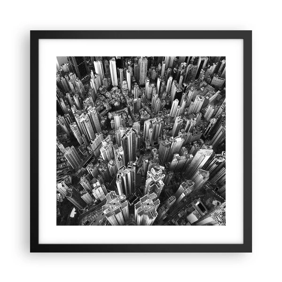 Affiche dans un cadre noir - Poster - Toujours de plus en plus haut - 40x40 cm