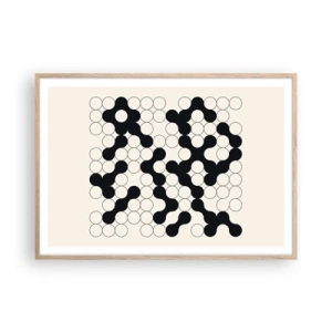 Affiche dans un chêne clair - Poster - Jeu chinois – variation - 100x70 cm