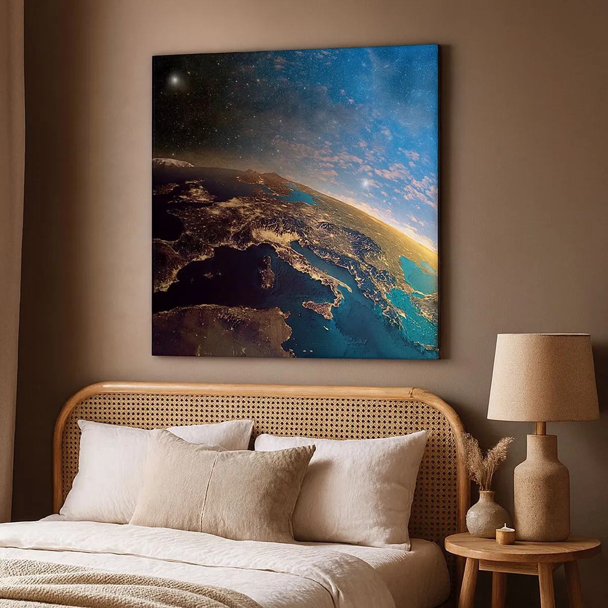 Impression sur toile - Image sur toile - Regardons-nous de loin - 30x30 cm