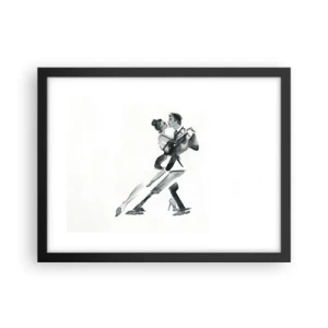 Affiche dans un cadre noir - Poster - En un battement - 40x30 cm