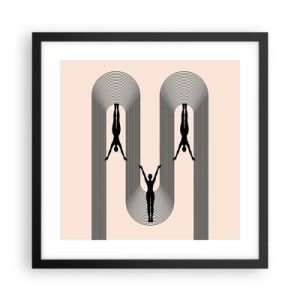 Affiche dans un cadre noir - Poster - Les jambes en l’air - 40x40 cm