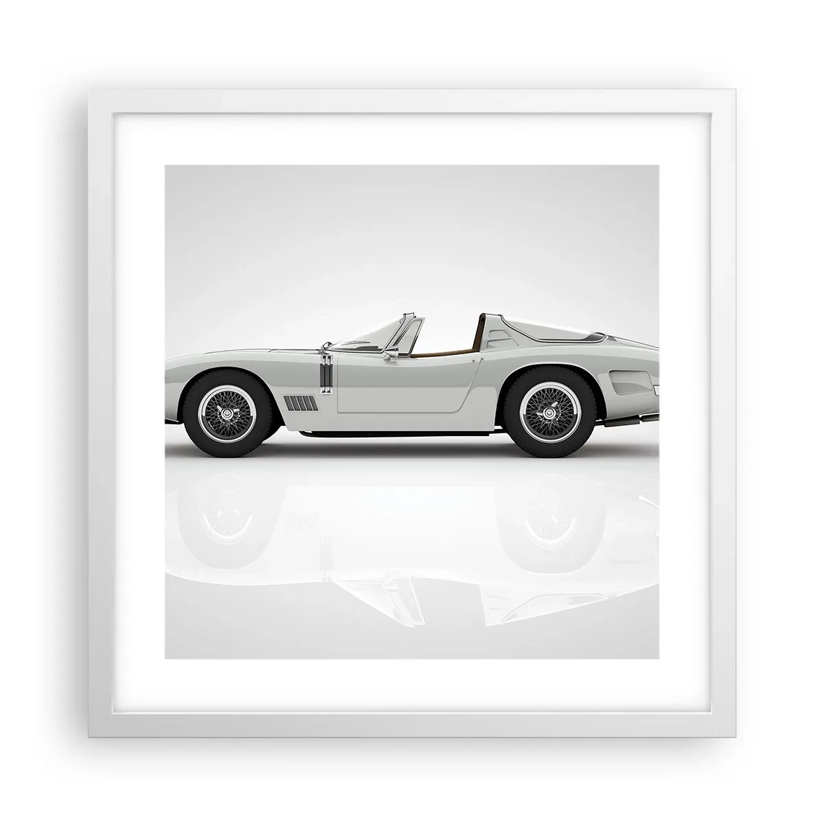 Affiche dans un cadre blanc - Poster - Promesse de plaisir - 40x40 cm