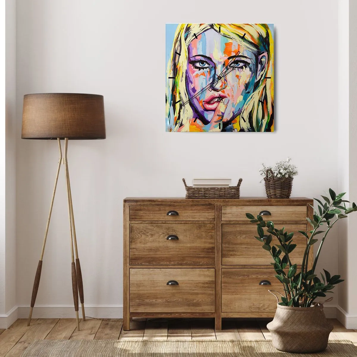 Horloge murale - Pendule murale - Regarde-la droit dans les yeux - 30x30 cm