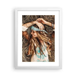 Affiche dans un cadre blanc - Poster - En route vers les années d'amour - 30x40 cm